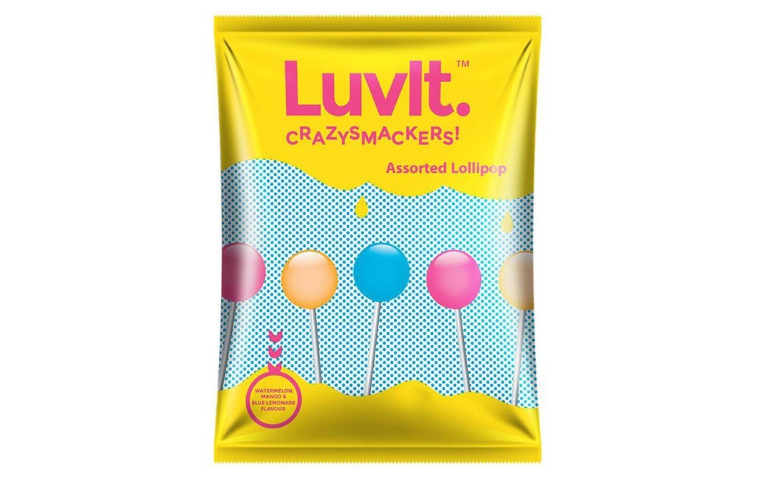 Luvit Crazy Smackers! Assorted Lollipop   Pack  60 grams